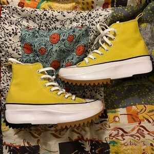 High-Top Yellow plateform Sneakers